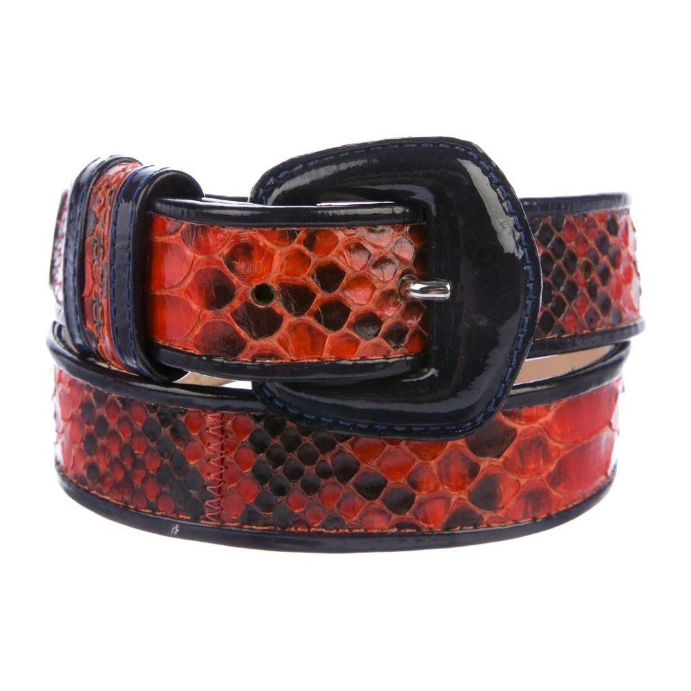 CARLOS FALCHI Python Buckle Belt